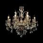 LITFAD Modern Luxurious K9 Crystal Chandelier Features Gleaming Curved Arms and Radiant Clear Hand-Cut Crystal Pendant Lighting 12 Lights Ceiling Lights for Dining Room Living Room Bedroom Hotel