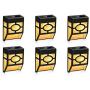 Solar Wall Deck Lights Outdoor - 2 Modes Solar Led IP65 Waterproof Lighting for Landscape, Outdoor Garden, Patio, Yard, Deck, Garage, Fence, Warm Yellow/Color Changing (6 Pack)