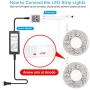 DAYBETTER Led Strip Lights 32.8ft 5050 RGB LEDs Color Changing Lights Strip for Bedroom, Desk, Home Decoration, with Remote and 12V Power Supply