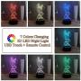 Laysinly Lovely Minnie Mouse LED Night Light, USB Remote Control Child Desk Lamp, Kids Bedroom Sleeping Night Lamp Decor Light, Cartoon Mickey Mouse 3D Acrylic Table Lamp, Children Birthday Xmas Gift