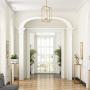 KSANA Gold Chandelier, 4-Light Modern Linear Chandeliers, Pendant Hanging Light Fixtures for Dining Rooms, Foyer, Living Room, Bedroom and Kitchen Island, Brushed Gold Finish