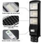 LANGY 90W Solar Powered Street Light Outdoor,180 LED 10000 Lumen W/Light Control, Sensitive PIR Motion Sensor, Dusk to Dawn Security Led Flood Light for Square,Yard, Garden,Basketball Court