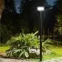 Led Solar Post Top Pole Light Ip65 Waterproof, Dusk to Dawn Outdoor Lighting Motion Sensor with Remote Control, Solar Security Light 3 Modes for Street Yard Parking, 7000k, 300w