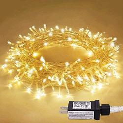 JMEXSUSS 33ft 100 LED Christmas Lights Indoor Plug in Fairy String Lights Outdoor Waterproof 8 Modes Christmas Tree Lights Warm White for Bedroom Room Wall Wedding Party Decoration