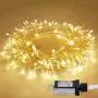JMEXSUSS 33ft 100 LED Christmas Lights Indoor Plug in Fairy String Lights Outdoor Waterproof 8 Modes Christmas Tree Lights Warm White for Bedroom Room Wall Wedding Party Decoration JMEXSUSS 33ft 100 LED Christmas Lights Indoor Plug in Fairy String Lights Outdoor Waterproof 8 Modes Christmas Tree Lights Warm White for Bedroom Room Wall Wedding Party Decoration