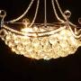 Sweety House New Snowflake Customized 9-lamp Chandelier, Simple postmodern Crystal lamp, Creative net red Dining Room Lighting Chandelier (Gold)