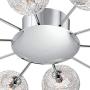 Wired Modern Ceiling Light Flush Mount Fixture Sputnik Chrome 38'' Wide 10-Light Glass Orb for Bedroom Kitchen Living Room Hallway Bathroom - Possini Euro Design