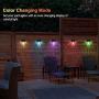 Solar Deck Lights, Outdoor Lighting Backyard Decor Outside Step Lights Garden Post Fence - 6 Pack