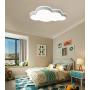 LAKIQ Modern Dimmable Acrylic LED Lights with Remote Creative Cloud Shape Children Room Flush Mount Ceiling Lighting Fixture for Kids Bedroom Kindergarten Living Room(21.5,Stepless Dimming)