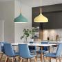 STGLIGHTING Wooden Handle Pendant Light with 15ft Plug-in UL On/Off Dimmer Switch Cord Macaron Yellow Lampshade Light Fixtures Nordic Minimalist Loft Style Lamps for Dining Room Bulbs Not Included