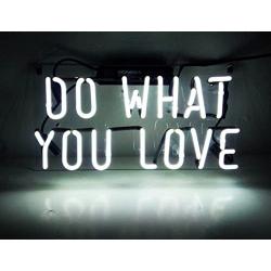 Neon Light Sign Do What You Love Real Glass Handmade 12 x 9.8'' …