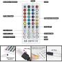 LED Strip Lights, 65.6ft/20m RGB LED Light Strips, 5050 SMD LED Color Changing Tape Light with 40-Key Remote + Bluetooth APP Controller, LED Light for Bedroom, Party Decoration