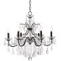 Beverly Dark Bronze Chandelier 26'' Wide Clear Crystal 6-Light Fixture for Dining Room House Foyer Kitchen Island Entryway Bedroom Living Room - Vienna Full Spectrum