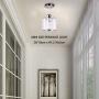 Mini Pendant Light Crystal Pendant Lighting Fixture Flush Mount Ceiling Lighting Fixture Adjustable Hanging Light for Dining Room Bedroom Kitchen Island Living Room Hallway,E26 Bulb,Chrome