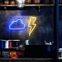 Cloud &Lightning Bolt Neon Lights, Decorative and Creative LED Neon Wall Signs for Bedroom Kids Room Beer Bar Birthday Party Childrens Gift and Festivals
