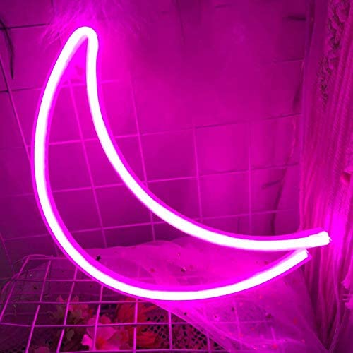 LED Neon Signs for Wall Decor,USB or Battery Decor Light,Neon Light for Bedroom,LED Neon Decorative Lights for Christmas,Party,Girls Living Room (Pink)