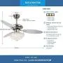 RainierLight Modern 42 Inch Crystal Ceiling Fan Lamp LED 3 Color Changing Light 3 Wood Reversible Blades with Remote Control for Living Room/Bedroom/Quiet/Decoration RainierLight Modern 42 Inch Crystal Ceiling Fan Lamp LED 3 Color Changing Light 3 Wood Reversible Blades with Remote Control for Living Room/Bedroom/Quiet/Decoration