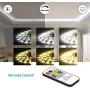 Dimmable LED Strip Lights, Lampee 16.4ft Daylight / Warm White Mirror Lights for Vanity Table 3000-6000K with 12V Power Supply Non-Waterproof for Kitchen, Bedroom, Under Cabinet