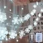 AODINI Christmas Decorations, 19.6 ft 40 LED Snowflake String Lights Battery Operated, 8 Modes Waterproof Christmas Lights with Remote for Xmas Party Garden Patio Bedroom Decor Indoor Outdoor AODINI Christmas Decorations, 19.6 ft 40 LED Snowflake String Lights Battery Operated, 8 Modes Waterproof Christmas Lights with Remote for Xmas Party Garden Patio Bedroom Decor Indoor Outdoor