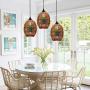 APBEAM 3D Pendant Lighting with Colorful Handcrafted Art Glass Hanging Light for Kitchen Island Dining Room Restaurant