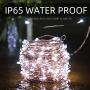 Mega-Loopolis 2-Pack 80Ft 480 LED Fairy Solar String Lights, Waterproof & Durable Twinkle String Lights with 8 Modes for Outdoor/Indoor, Starry Rope Lights for Wedding, Valentines Day,Patio,Garden