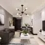 Sputnik Chandeliers 6 Lights Modern Pendant Lighting Industrial Vintage Ceiling Light Fixture for Bedroom Bathroom Kitchen Livingroom Dining Room, Black