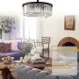 Meelighting Crystal Chandeliers Modern Contemporary Ceiling Lights Fixtures Pendant Lighting Dining Room Living Room Chandelier D21.6'' H7.1''