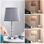 USB Touch Bedside Lamp, Kakanuo 3-Way Dimmable Nightstand Decorative Lamp with Dual Fast USB Charging Ports, K9 Crystal Table Lamp Set for Bedroom, Living Room, Study Room, Office (Bulb Included)