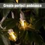 SUNTHIN 48ft White Outdoor String Light Kit with 1W Dimmable LED Bulbs for Outdoor Weddings Lights, Commercial Patio String Lights, Backyard Lights and Party Light