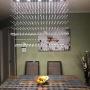 Moooni Modern Rectangular Raindrop Crystal Chandelier Ceiling Lighting Fixture Rectangle Pendant Flush Mount LED Light for Dining Room L 40''x W 12''x H 31.5''
