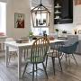 KingSo 4-Light Chandelier Rustic Metal Pendant Light, Adjustable Height Square Pendant Ceiling Hanging Light Fixture with Oil Rubbed Bronze Finish for Bedroom Kitchen Island Livingroom Farmhouse Foyer