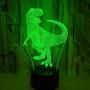 Dinosaur 3D Night Light Lamp Jurassic Tyrannosaurus T-Rex LED Lamps Baby Nursery Nightlight Kids Room Home Décor Xmas Birthday Toys Gifts 7 Color Changing
