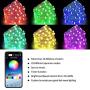 Abtong LED Fairy Lights USB Powered Fairy String Lights 10M 32.8ft RGB LED String Lights APP Sync Music Starry Light Bluetooth Twinkle Light Plug in Color Changing Wire String Light for Bedroom Patio