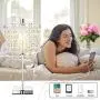 Touch Control Crystal Table Lamp with Dual USB Charging Ports, 3-Way Dimmable Bedside Desk Lamp, Decorative Nightstand Lamp with Elegant Lampshade for Living Room Bedroom Office, T45 LED Bulb Included