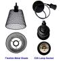 Vintage Metal Cage Pendant Light Black Farmhouse Hanging Light with Chicken Wire Shade, 8.27'' Adjustable Hanging Pendant Light for Kitchen Barn Foyer Entryway