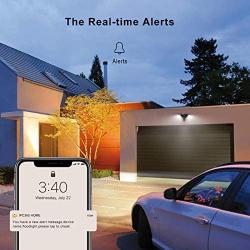 Rreslicam Security Floodlight Camera,Outdoor Light with 1080P HD Floodlight Cam, 2.4G WiFi 120° Wide View 2500 lm IP65 Weatherproof Built-in Siren Alarm Motion Sensor Night Vision Two-Way Audio Alexa