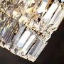 Crystal Chandelier Raindrop Modern Island Pendant Light Gold Linear Hanging Ceiling Lamp Fixture for Kitchen Island Hallway Dining Room Bedroom Living Room (2-Pack)