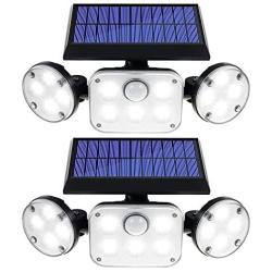 HYMELA Solar Security Light with Motion Sensor Outdoor Waterproof 78 LED Wall Lights 3 Modes Flood Lighting for Backyard Garden Patio,2 Pack