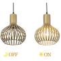 Popilion Antique Brass Metal Ceiling Pendant Light,Industrial Adjustable Pendant Lights with Smooth Surface