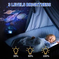 Acculove Night Light Projector with Timer Music Star Night Light Projector for Kids Remote Baby Projector Lamp Rotating Kids Night Lights for Bedroom 7 Projector Films for Children Toddler Gifts