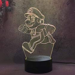 Yan-tech New Cartoon 3D LED Night Light Lava Mario House Super for Children Baby Bedroom Lamp Light Desk Table Lamp Praty Decoration Kid Toy Birthday