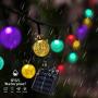 2 Pack Solar String Light Outdoor 31FT 50 LED Globe Solar Powered String Lights Waterproof 8 Modes Solar Patio Lights for Garden, Gazebo, Yard, Outdoor String Lights(Multicolor)