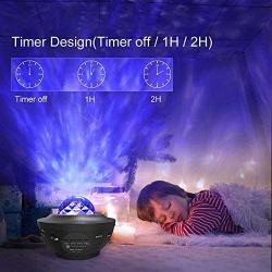 INST Star Light Projector for Bedroom Game Rooms, USB Star Light w/LED Star Night Light Projector for Kids, Ocean Wave Star, Built-in Music Player, Gift for All Ages