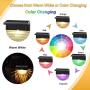 Solar Deck Lights, 6 Pack Solar Step Lights Outdoor Waterproof LED Solar Fence Lights for Patio, Stairs,Yard, Garden Pathway, Step and Fences, 10 Lumens, Warm White/Color Changing Lighting