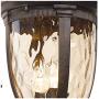 Bellagio Outdoor Wall Light Fixture Bronze 21'' Hammered Glass Sconce for House Deck Patio - John Timberland