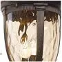 Bellagio Outdoor Wall Light Fixture Bronze 21'' Hammered Glass Sconce for House Deck Patio - John Timberland