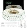 GUOTONG 50ft LED Light Strip kit,Waterproof, 6000K Daylight White,110V 2 Wire, Flexible, 900 Units SMD 2835 LEDs,UL Listed Power Supply