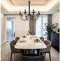 Wellmet 8-Light Farmhouse Chandelier, Black Chandeliers for Dining Room, Farmhouse Light Fixture for Foyer, Living Room, Kitchen Island, Bedroom