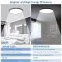 15.8 Inch Dimmable Black LED Flush Mount Ceiling Light 24W 3000K-4000K-5000K 3 Color Selectable - Low Profile Slim LED Surface Mount Ceiling Light for Kitchen Living Bedroom Dining Room - 2 Pack