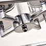Maxax 4-Lights Lantern Chandelier Square Dining Room Light Fixture Hanging with Adjustable Hanging Height for Dining Living Room Foyer Office, Chrome Finish